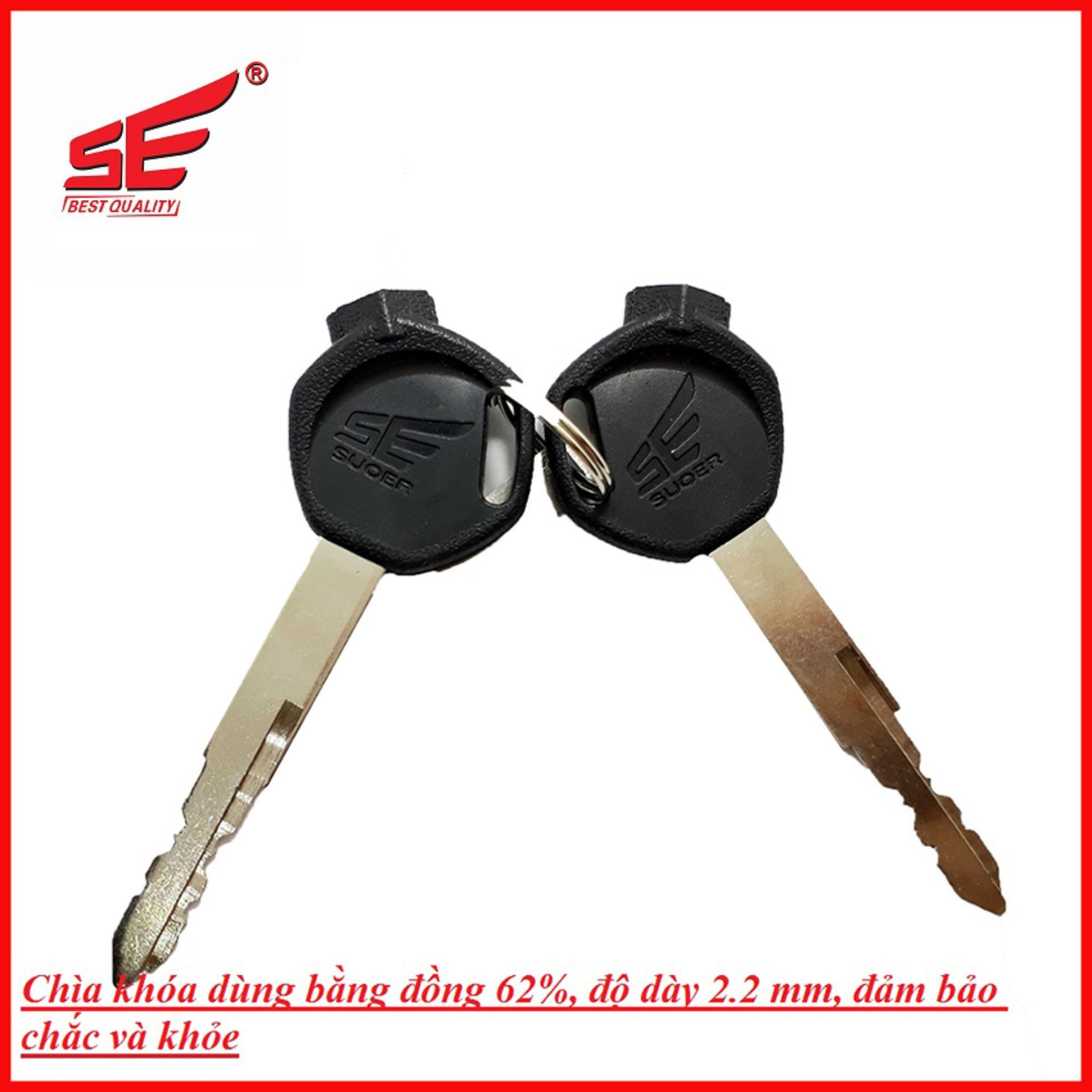 Bộ ổ khóa xe máy CLICK 110 2 cạnh thương hiệu SE