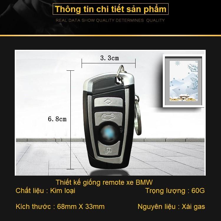 Bật lửa gas khò móc khóa hình Remote xe BMW mẫu TH182 ( Kim Loại )