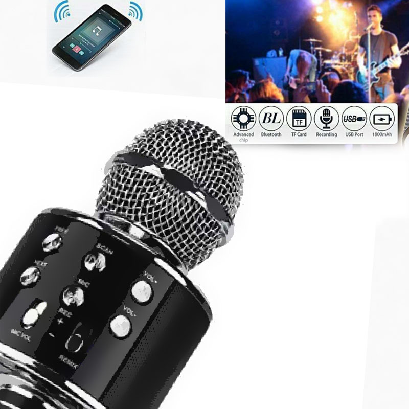 Mic Karaoke  Micro Karaoke kèm Loa Bluetooth 3 trong 1 【Mi Watch miễn phí】