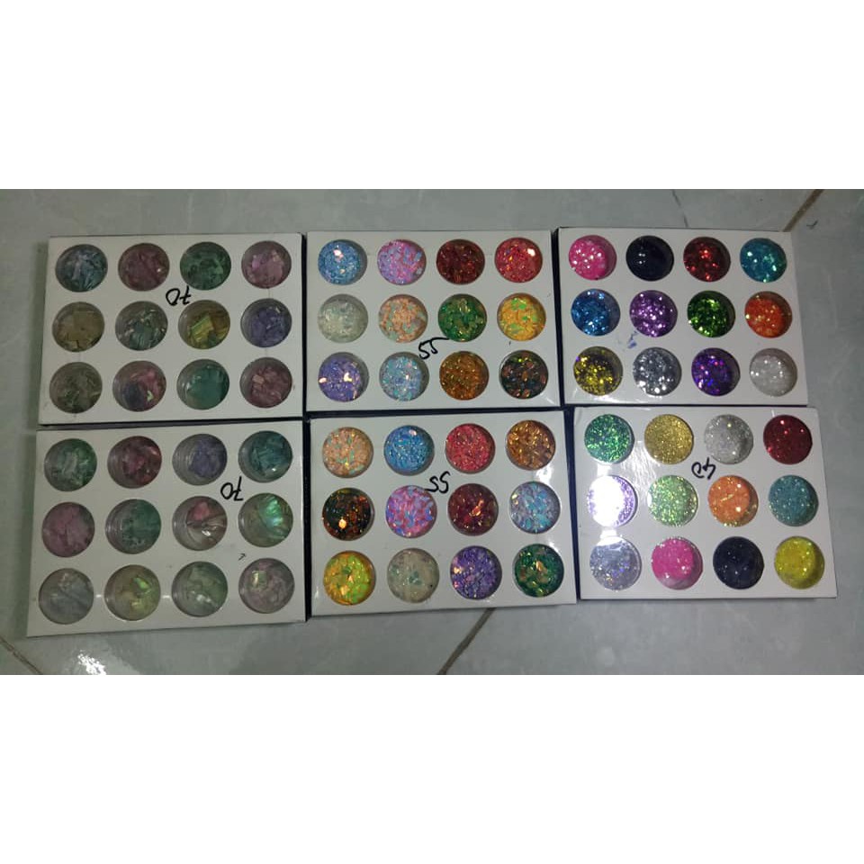 Set 12 Ô Xà Cừ Siêu Đẹp Làm Móng