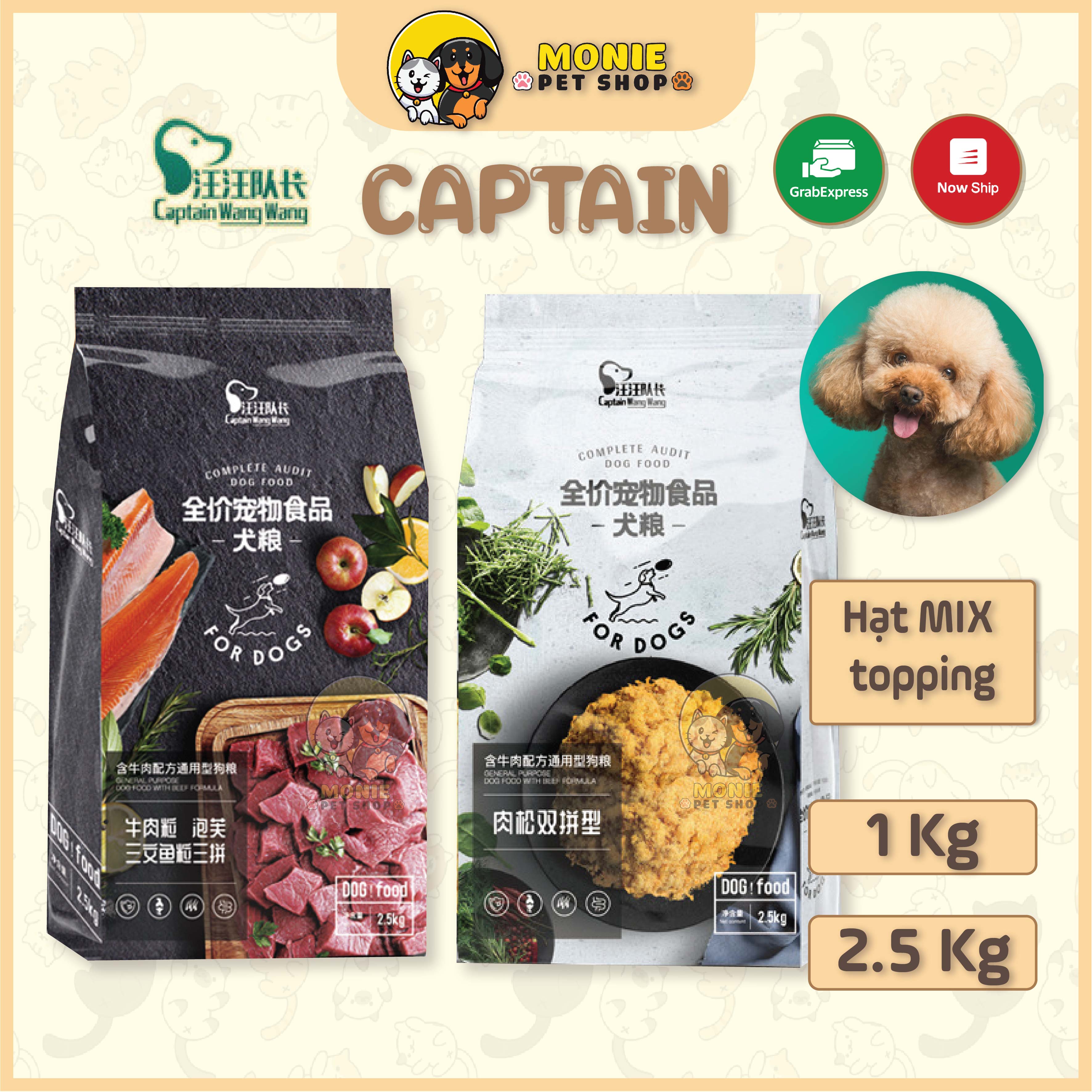 Hạt Captain cho chó Poodle, chó nhỏ