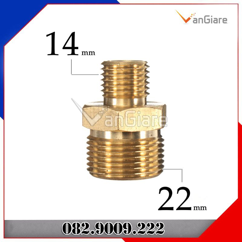 Đầu nối chuyển ren trong ren ngoài 22mm cho dây rửa xe, súng xịt sang ren 21mm, 13mm, 14mm