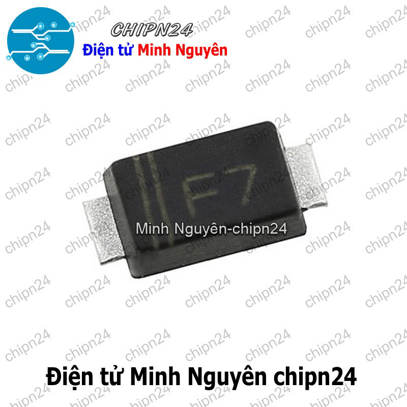 [10 con] (G4.2) Diode Dán F7 1A 1000V (FR107 FFM107-M F7 SOD-123FL) (SMD) - HH005036