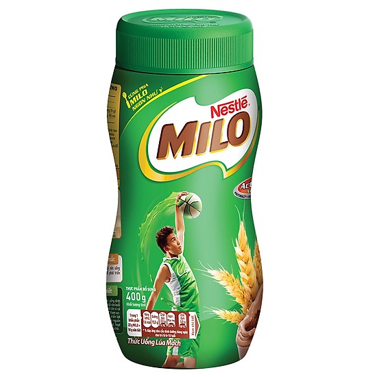 Sữa Lúa Mạch MiLo Nestle dạng bột hộp nhựa 400gr