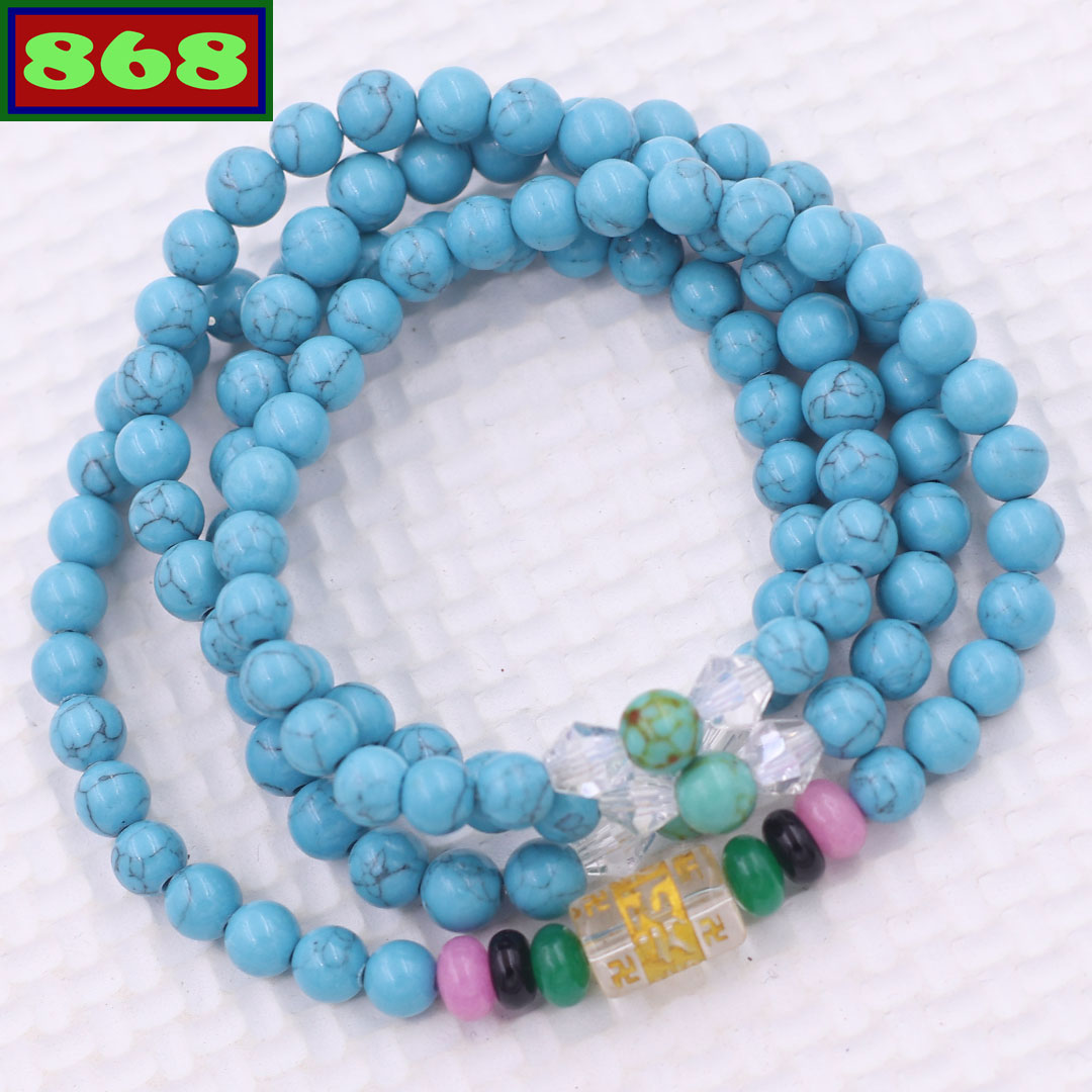 Round chain 108 beads stone Galaxy charm pistol DIY needle--beads 6 cups, 8 Cup-ring chain Buddha, ring hand chain