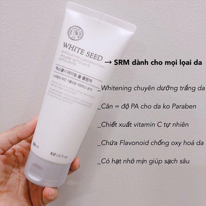 Sữa Rửa Mặt Làm Trắng Sáng Da  White Seed 150ml