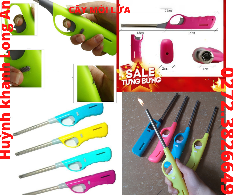BẬT LỬA MỒI BẾP CỒN CÓ NÚT KHÓA AN TOÀN