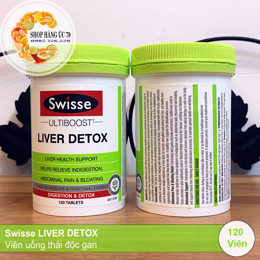 Swisse LIVER DETOX - Viên uống thải độc gan
