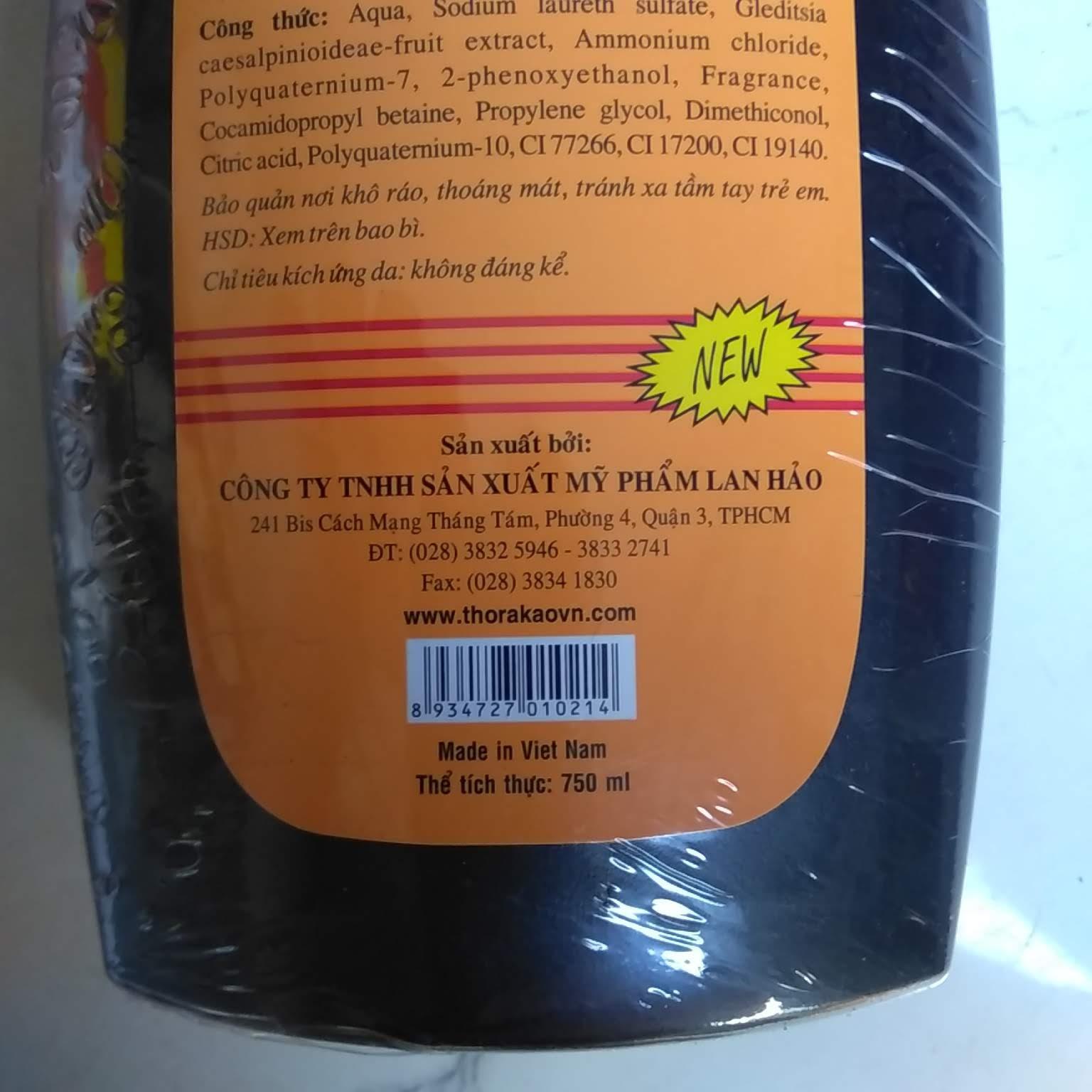 Dầu gội bồ kết 750ml Thorakao