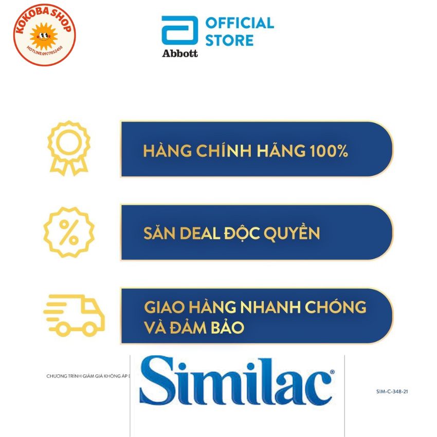 Sữa Bột Similac 900g  Cho Trẻ Từ 0-6 Tháng Tuổi .
