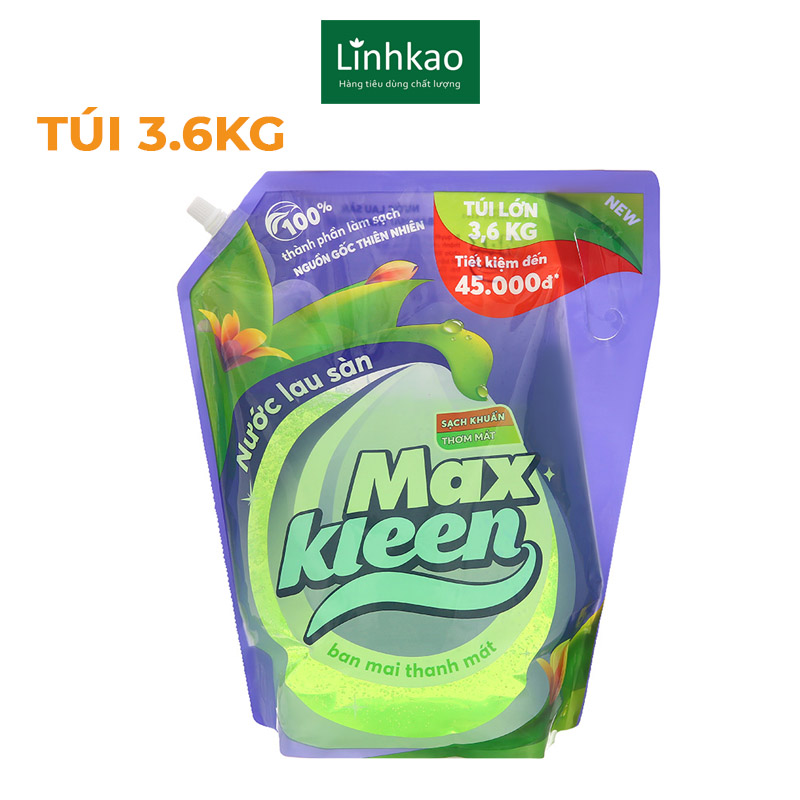 Nước lau sàn MaxKleen 3,6kg thơm mát sạch khuẩn