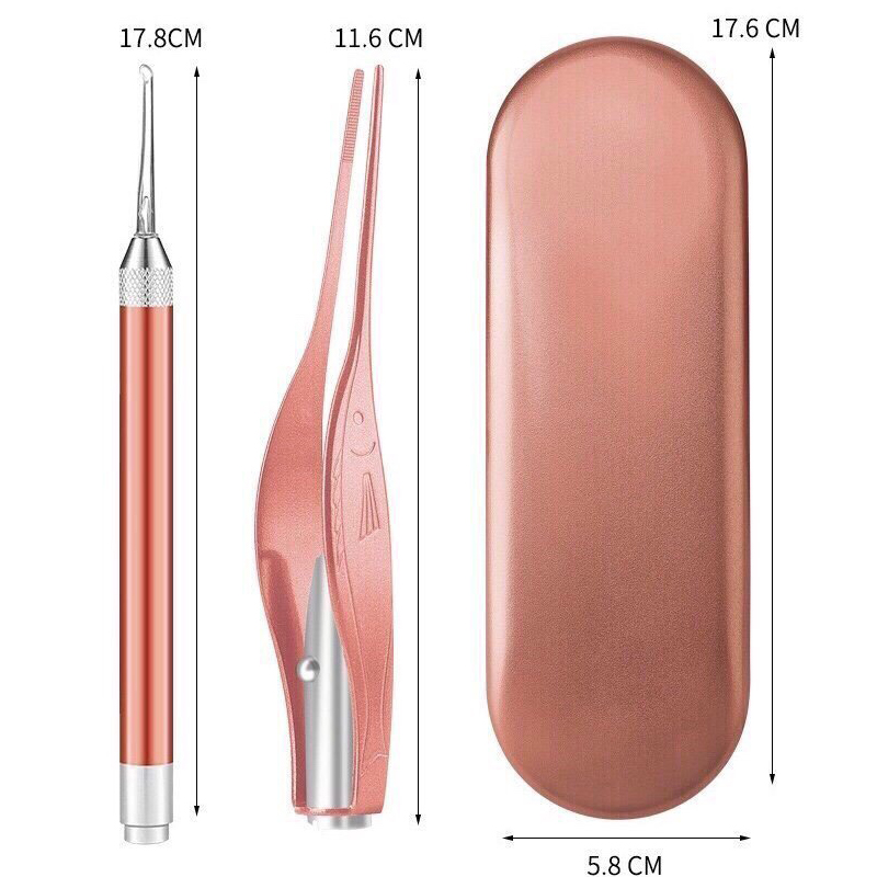 Bộ dụng cụ lấy ráy tai có đèn led siêu sáng cao cấp - dụng cụ không thể thiếu cho mọi gia đình giúp bạn vệ sinh tai một cách an toàn