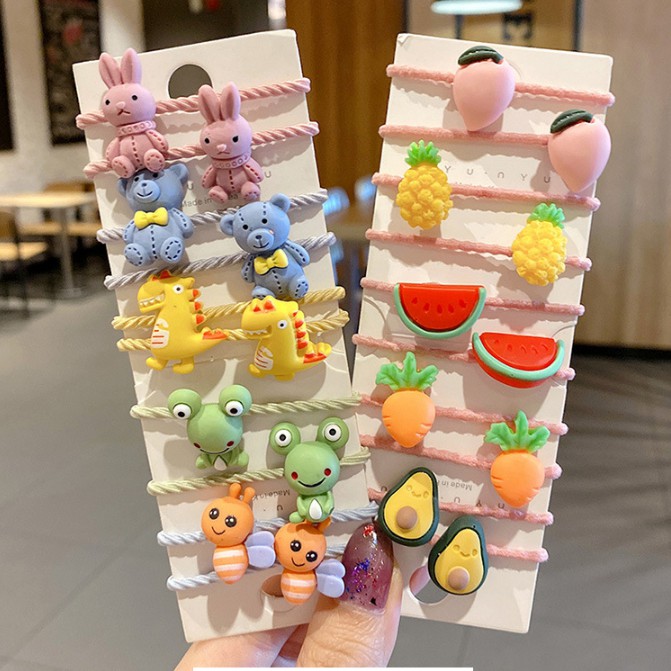 SET 10 Chun Buộc Tóc Dễ Thương Cho Mẹ và Bé