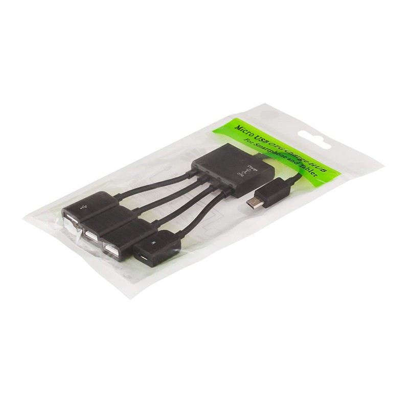 Dây chuyển OTG của micro usb chia 3 cổng vào chất lượng cao