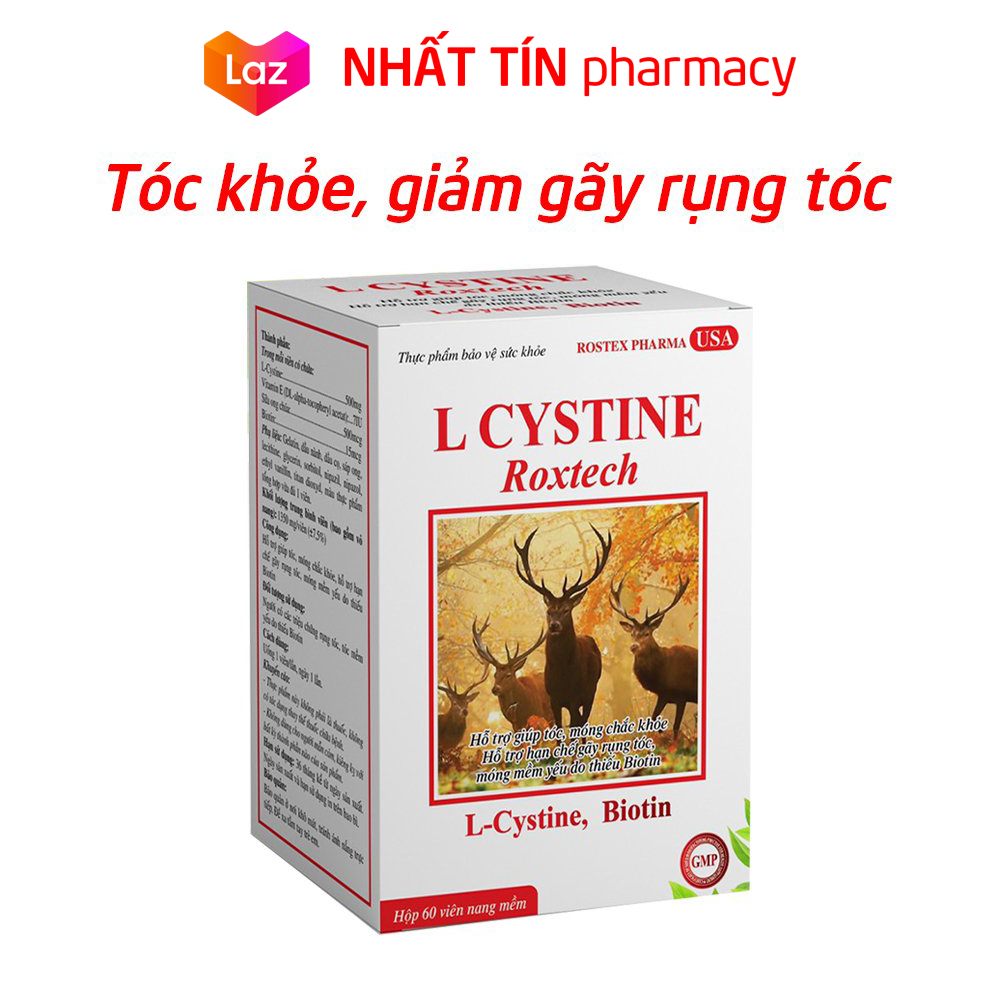 Viên uống L-Cystine đẹp da sáng mịn da chống lão hóa giảm rụng tóc - Hộp 60 viên