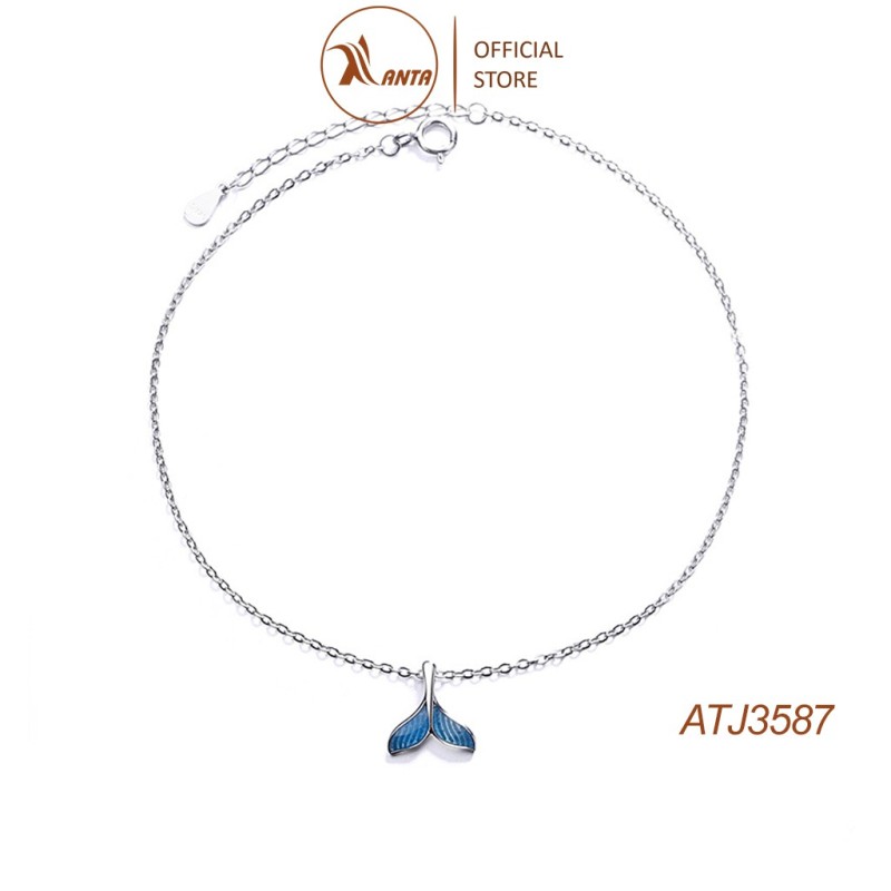 Lắc chân thiết kế hình đuôi nàng tiên cá đính ngọc đơn giản thời trang cho nữ ANTA Jewelry - ATJ3587