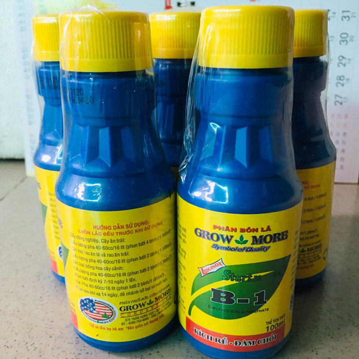 PHÂN BÓN LÁ B1 CHO LAN 100ML, DUNG DỊCH B1, VITAMIN B1 CHAI 100ML