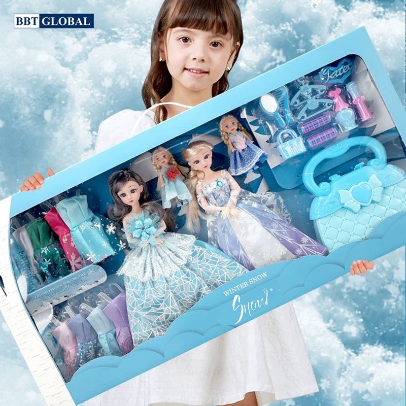 Búp bê thời trang thay đồ váy cưới cỡ lớn hộp dài 62cm bbt global w6604c