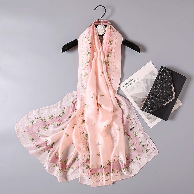Khăn choàng lụa thời trang cao cấp HL004 - size 90cm X 180cm