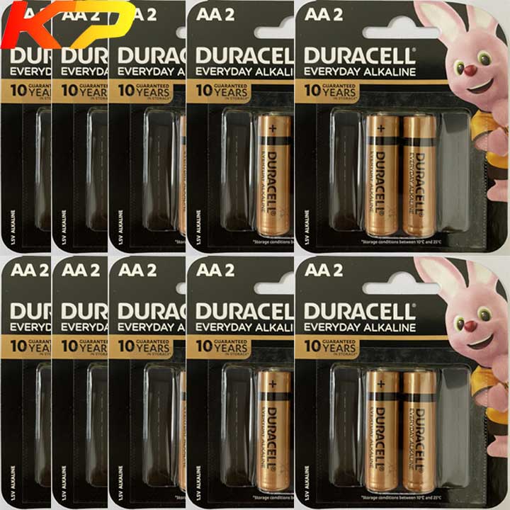 [HCM]10 vỉ Pin AA LR06 Pin tiểu Duracell alkaline ( vỉ 2 viên )