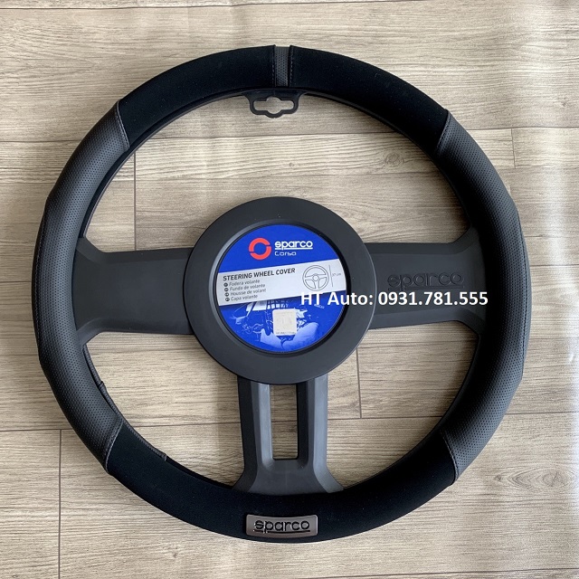 Bọc Vô Lăng SPARCO Nhung - Da PU 103RS/103BK