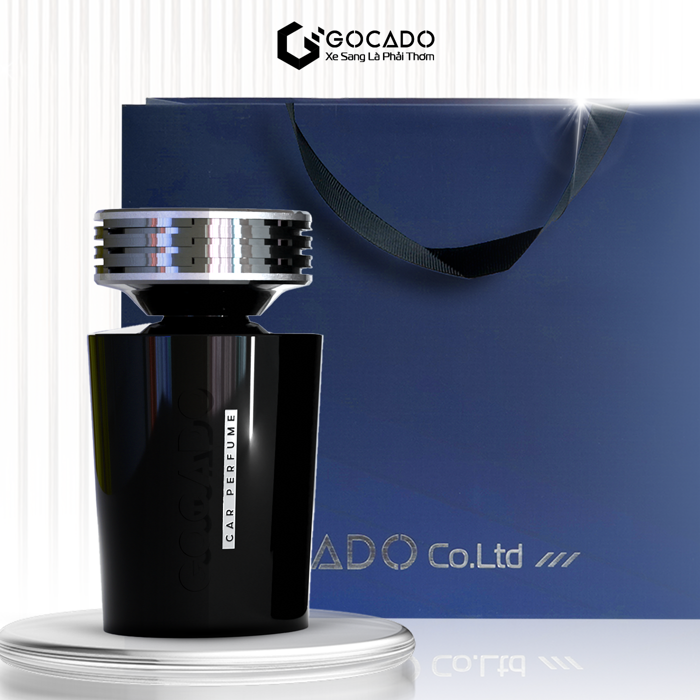 Nước Hoa Ô Tô Cao Cấp GOCADO - BLACK DIAMOND 200ml - Hương Hổ Phách Khử Mùi Hôi