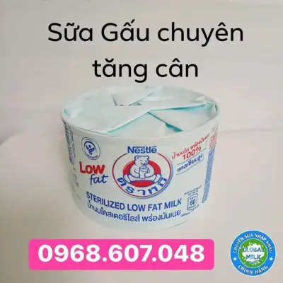 Combo 30 lon Sữa Tăng Cân Nestle Thái Lan Low Fat Milk