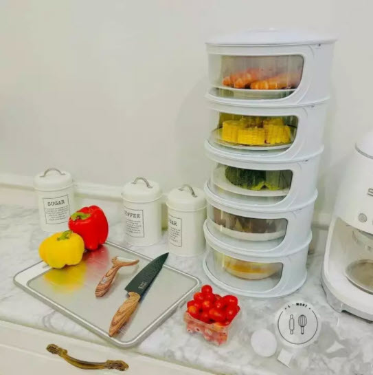 Lồng Bàn Bảo Quản Thực Phẩm Bucook 5 Tầng Mới