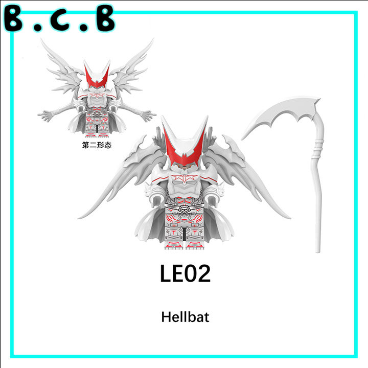 DC Super heroes Minifigures Hellbat Mô hình  Lắp ráp Nhân vật Siêu anh hùng Người Dơi Địa ngục LE01-LE03