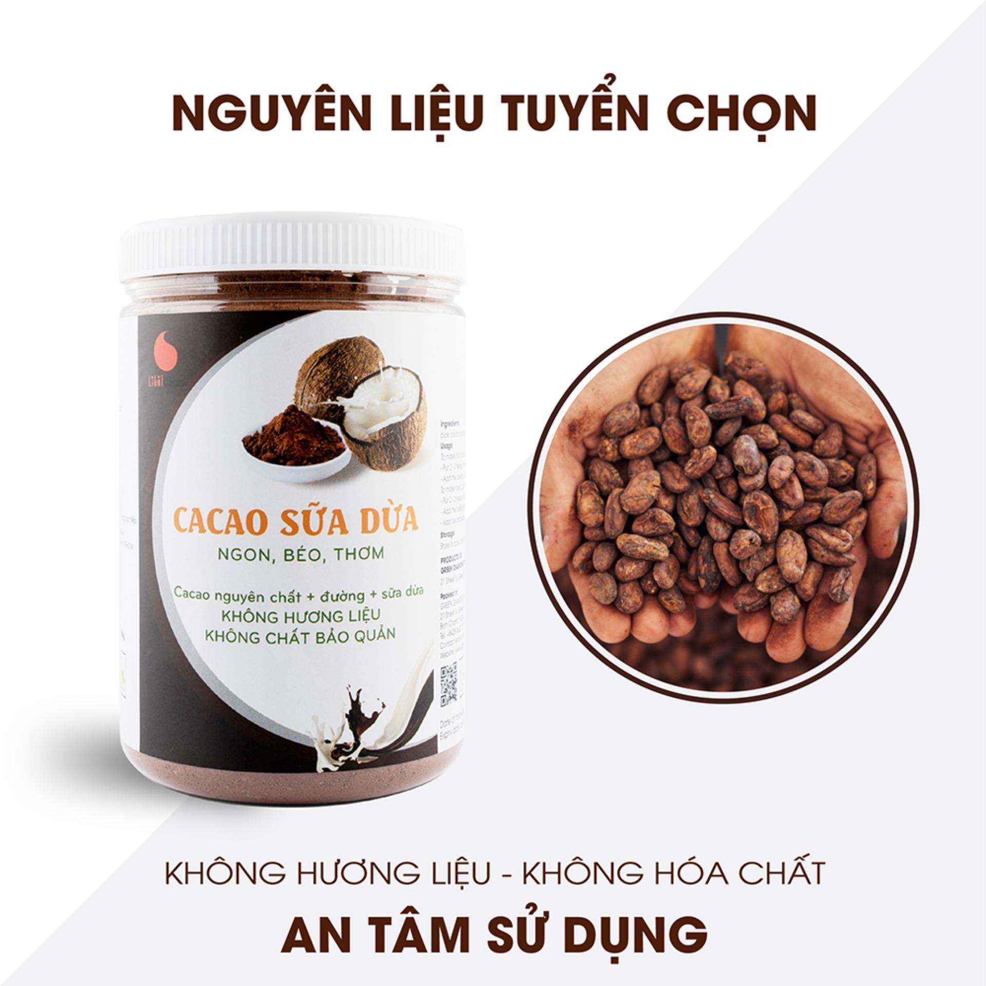 Bột cacao sữa dừa Light Cacao - Hũ 550gr