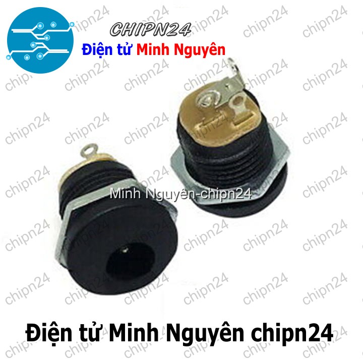 [5 cái] (F90.2) Jack DC tròn hàn dây loại bắt ốc DC-022 - HH000181
