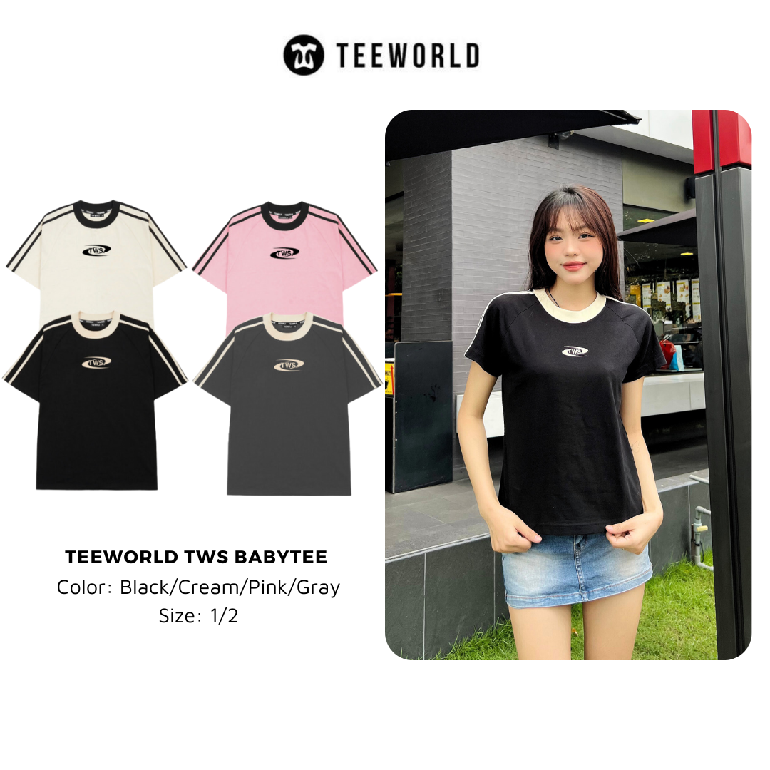 Áo thun Teeworld Baby Tee TWS Form Fit Chất Thun Co Dãn