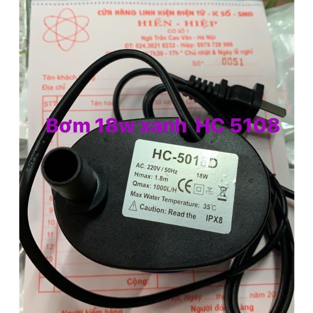 Phụ kiện bể cá bơm hơi nước , bể cá 18w bơm xanh