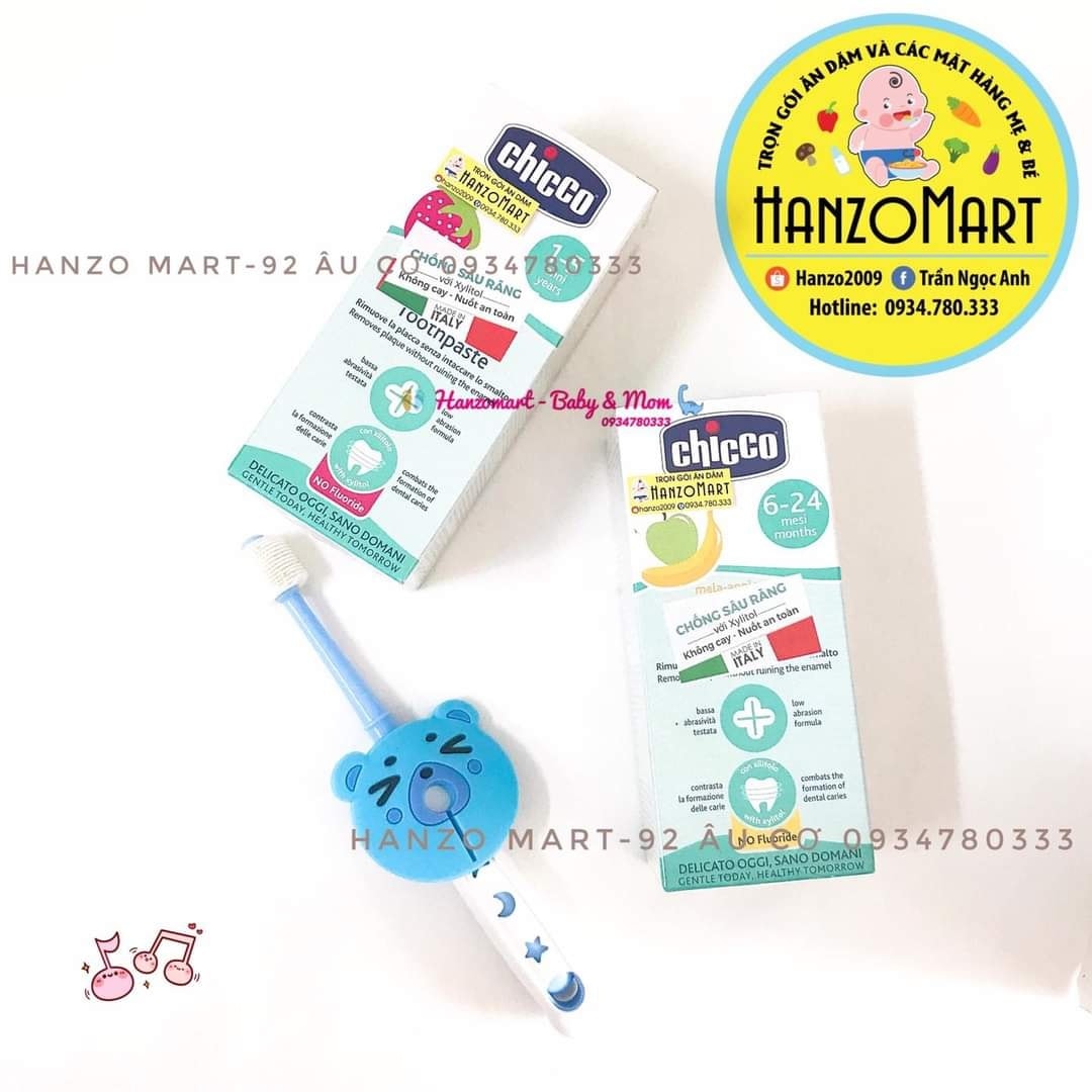 Kem đánh răng cho bé nuốt được Chicco từ 6m+