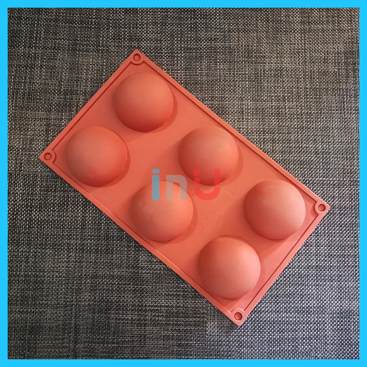 [HCM][120g loại 1] Khuôn silicon nửa hình tròn 6 ô bán cầu đổ socola nướng bánh làm rau câu