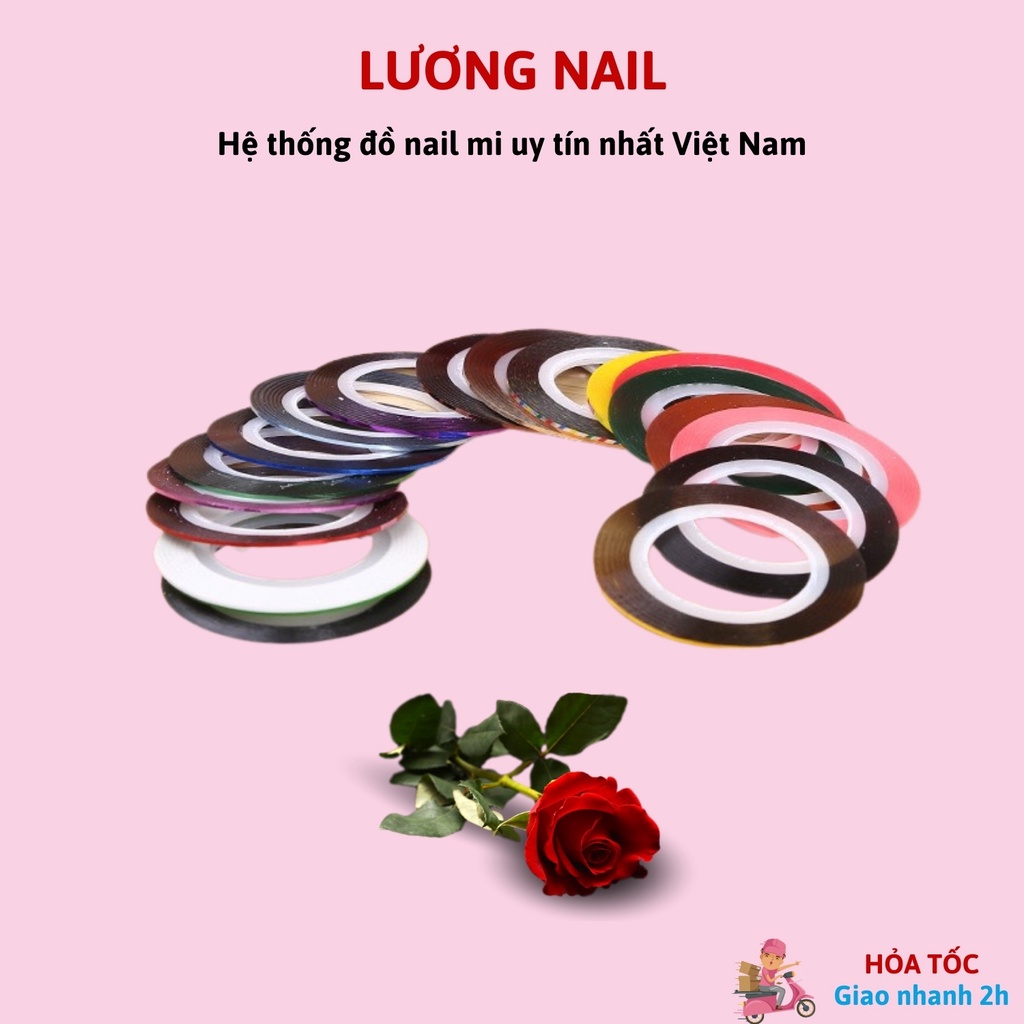 Băng dính kim tuyến trang trí móng nail SET 30 cuộn