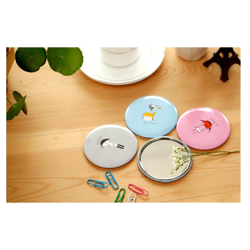 Gương mini trang điểm mặt tròn hàn quốc siêu cute