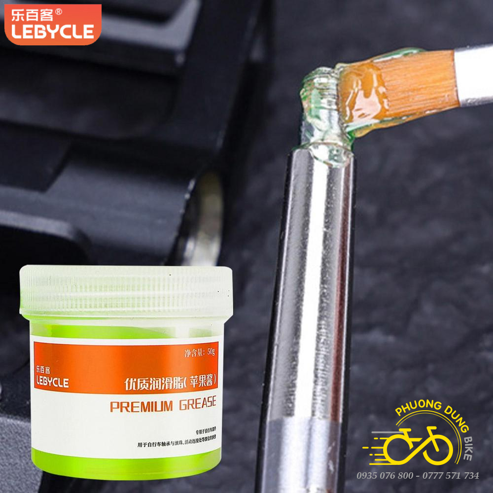 Lebycle Premium Grease 50g Heat-Resistant Bicycle Lubricant – Lubricant for Bearings, Hubs, Gears, Center Axles, Pedals, and Neck Cups