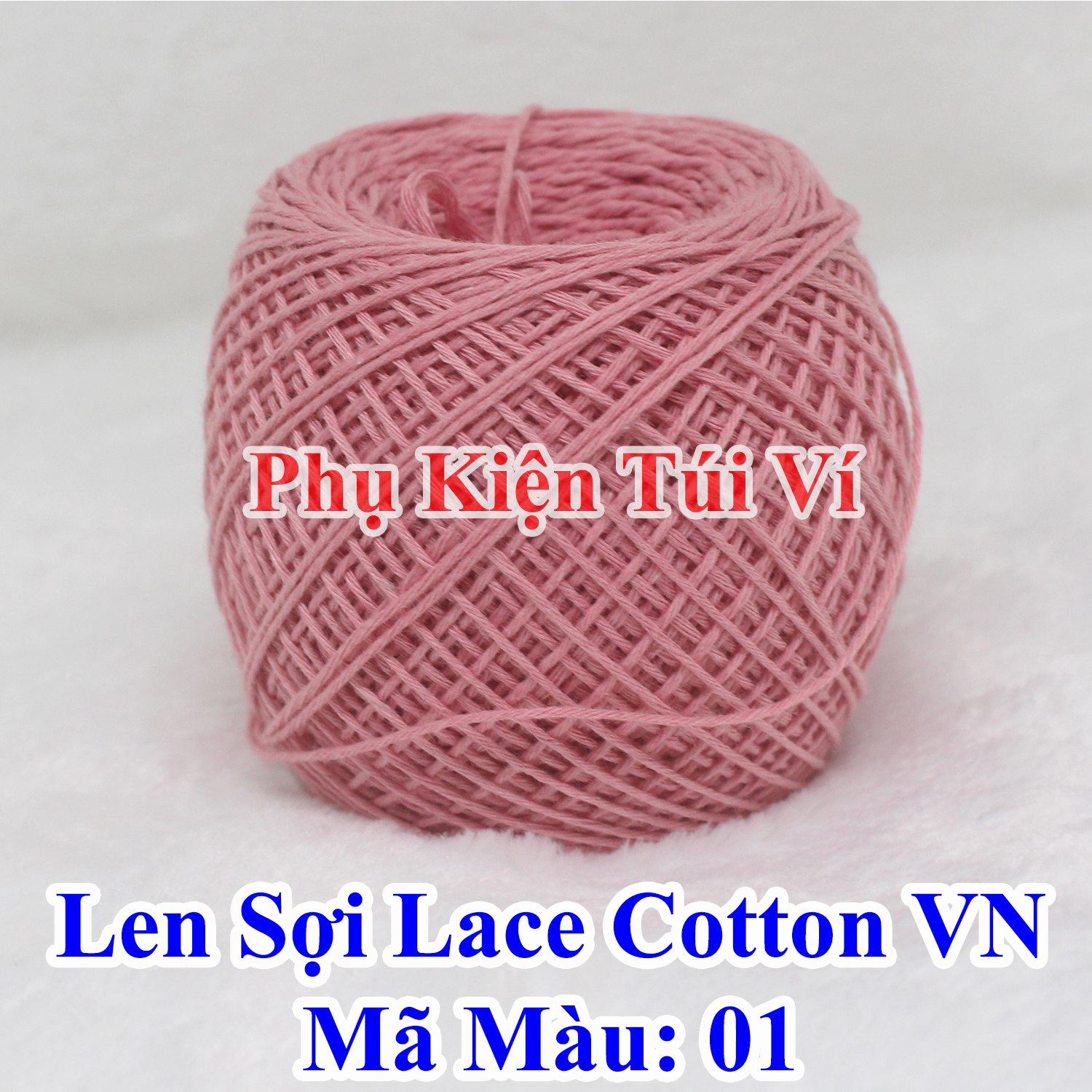 Sợi lace cotton Việt Nam 50gr/cuộn