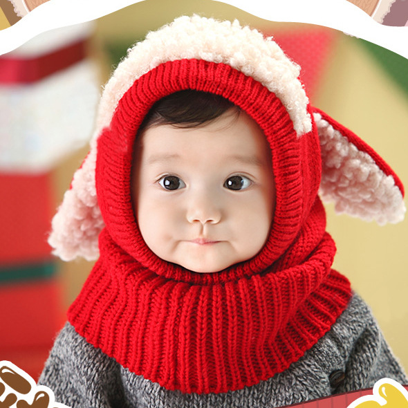 Mũ Len Tai Cừu Dễ Thương Ấm Áp Cho Bé