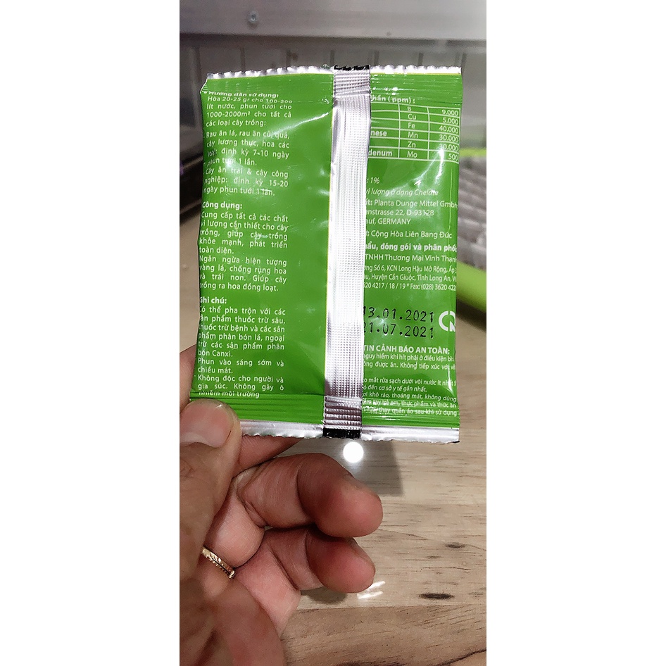 Phân Bón Lá Vi Lượng Microcombi gói 25g, Phân Vi Lượng Đức