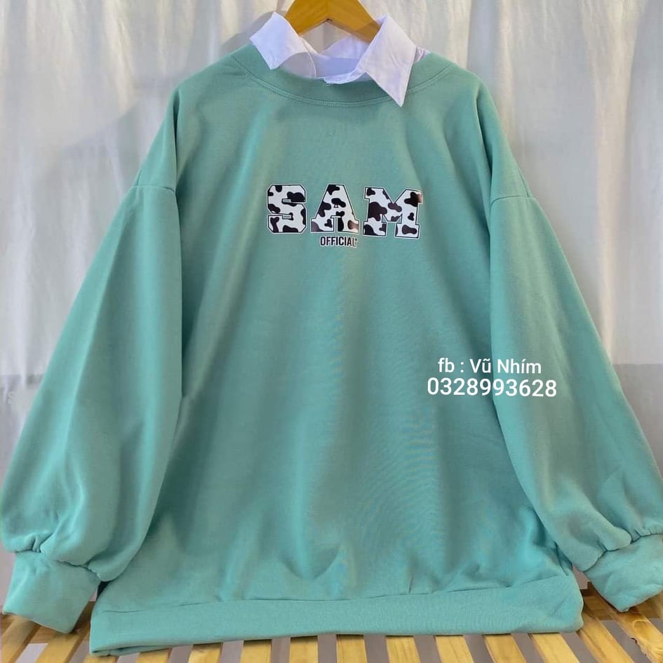 LAZ [ FREE SHIP MAX ] ÁO  sweater in chữ SAM (trọng lượng từ 40kg đến 70kg )