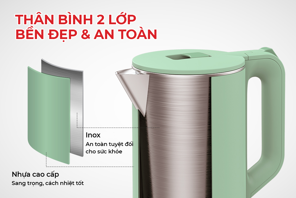 Ấm siêu tốc Sunhouse SHD1351  (BH 12 THÁNG)