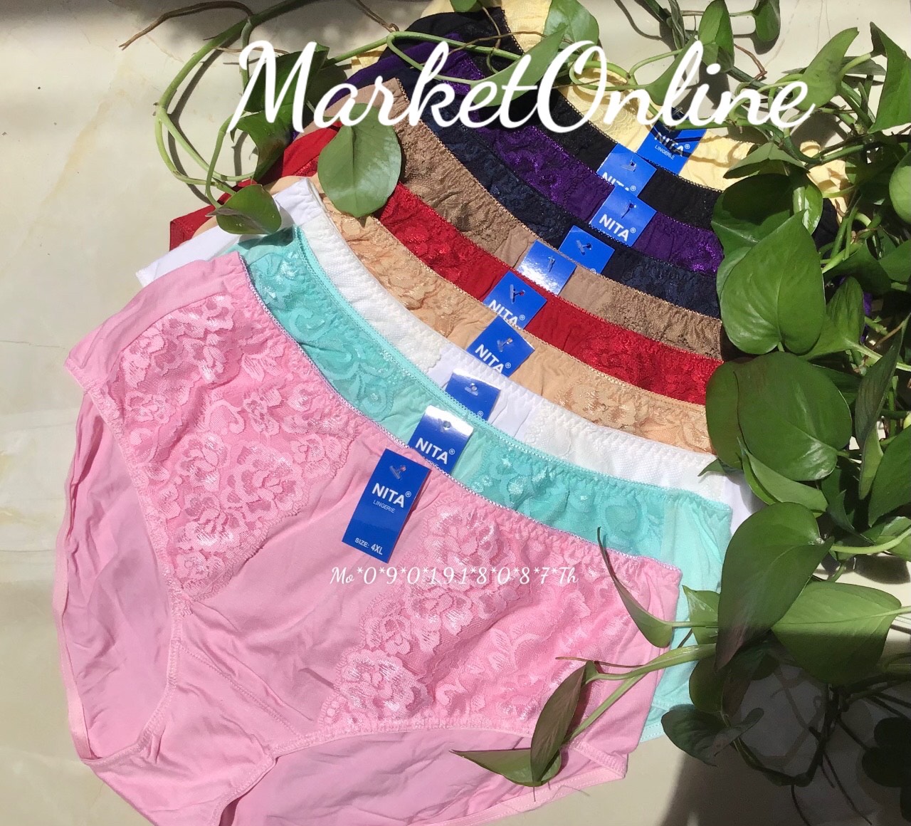 Combo 10 PCs of high waist women's briefs bigsize 48kg to 100kg high-grade cotton low-density lace cool stretchy briefs