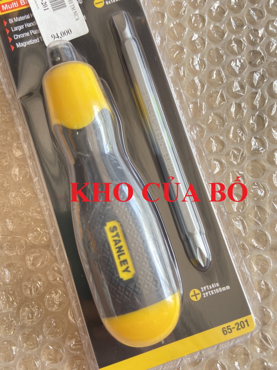 Bộ tua vít 2 cây trở đầu Stanley 65-201 (Đen phối vàng)