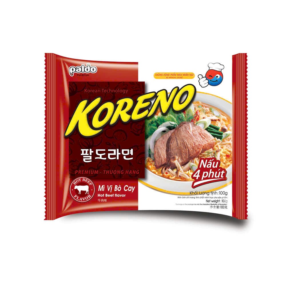 Mì Koreno gói 100g_Mì vị Bò