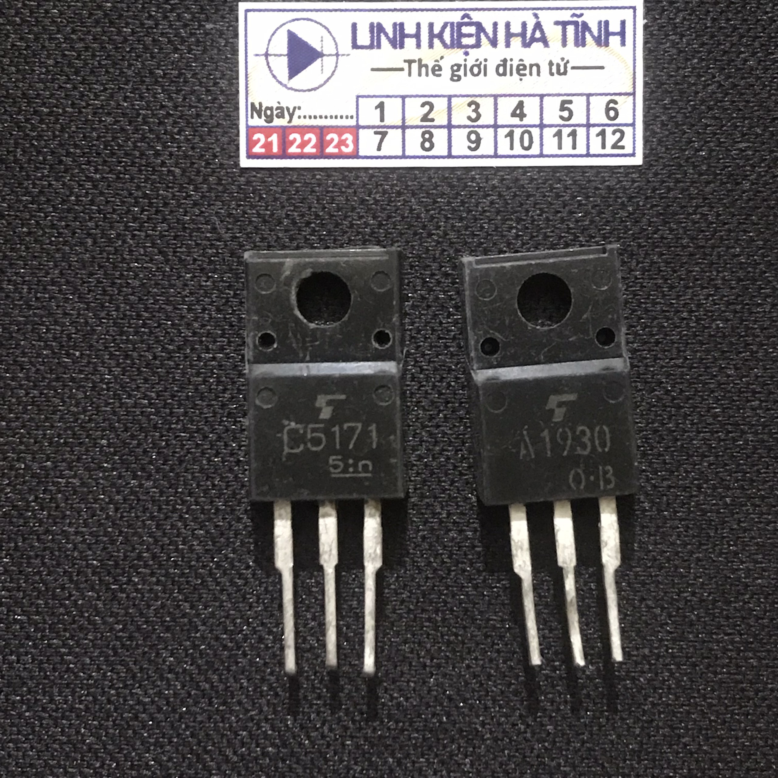 Combo 10 cặp sò c5171 a1930 2sc5171 2sa1930 sò đệm tháo máy