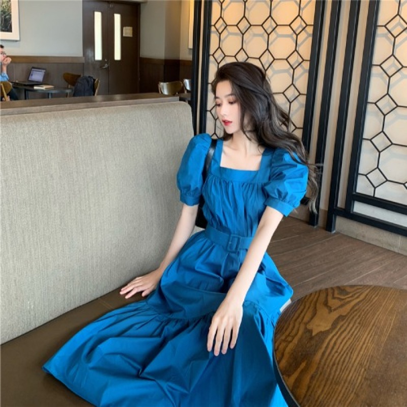 Cổ Áo Tay Bồng Tình Yêu Đầu Tiên Váy Phong Cách Mori Bao Gồm Chân Váy Dài Tôn Dáng Cao Khí Chất Có Thể Được Ngọt Ngào Có Thể Muối Bó Eo JIEGENG HOME Váy