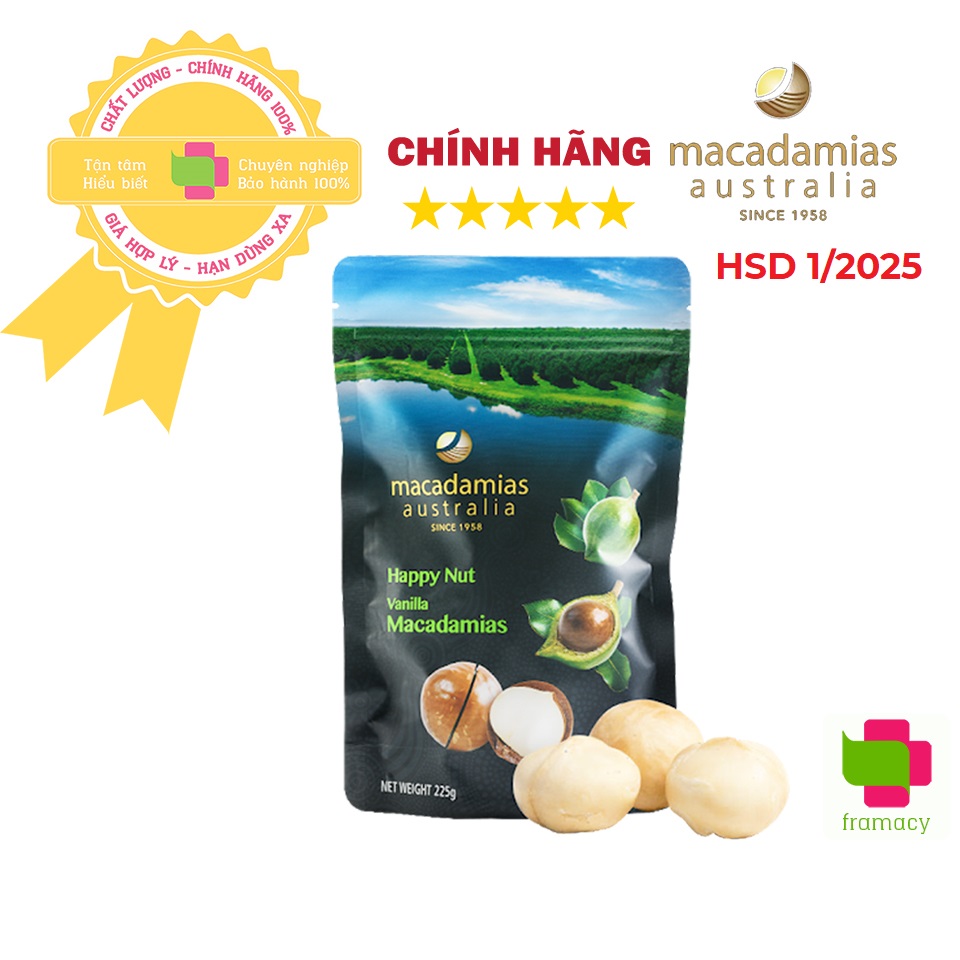 Hạt macca Macadamias Australia Úc nguyên vỏ giúp đẹp da giảm cholesterol tốt cho tim mạch