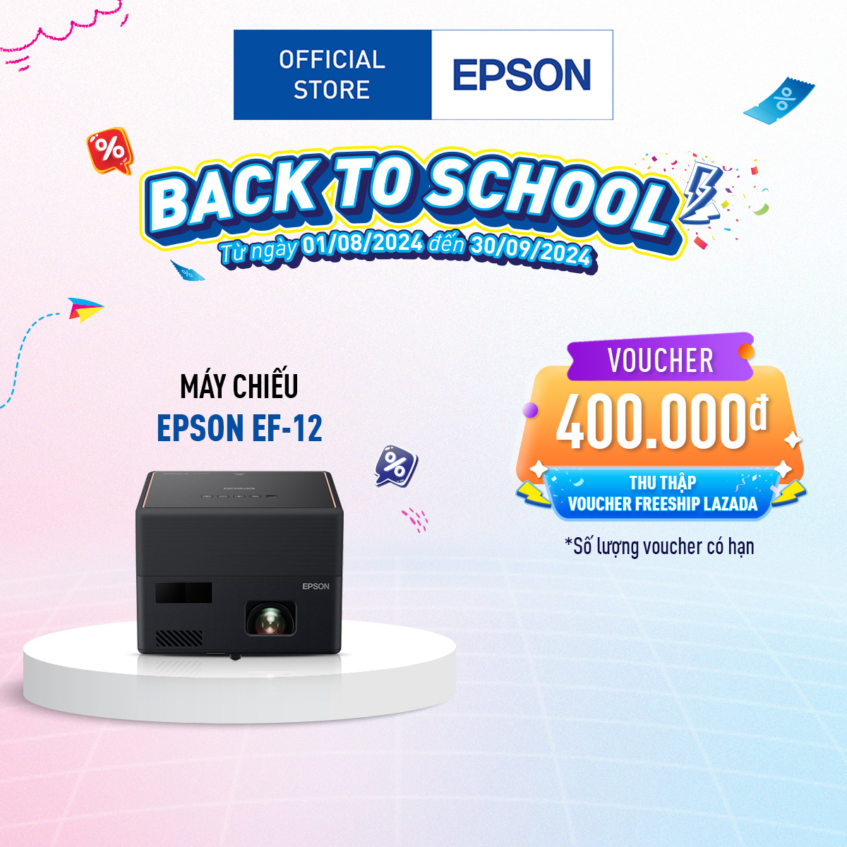 Máy Chiếu Mini Epson EF-12, 150 inch